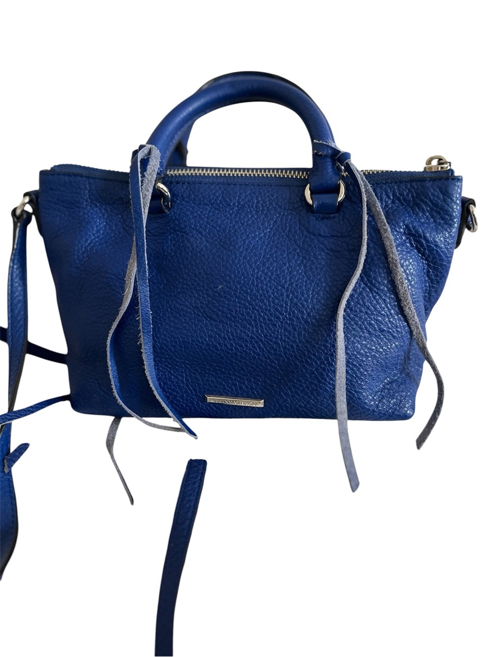 Rebecca Minkoff Cobalt Blue Pebbled Leather Satchel, Approx.  9”x6”x4”
